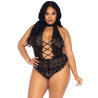 Leg Avenue - Teddy Sans Crothless En Dentelle Florale Taille Plus